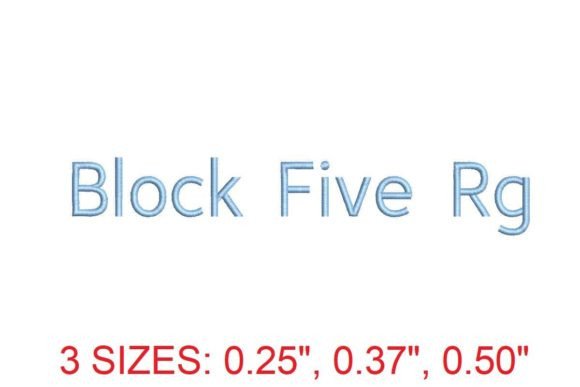 Block Five Rg Embroidery Font: Elegance in Every Stitch