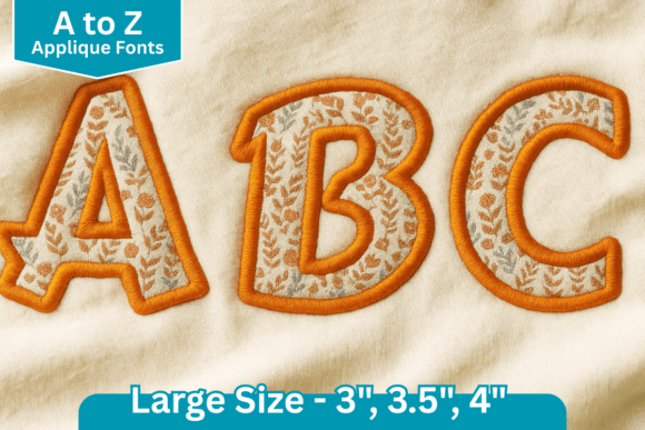 Bold Handmade Style: Comic Applique Embroidery Font