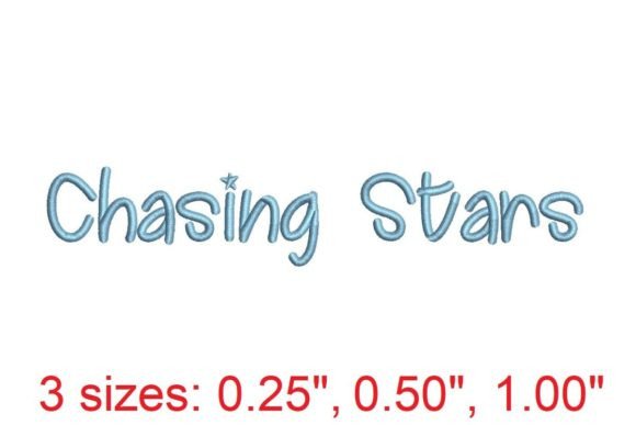 Chasing Stars Embroidery Font: A Celestial Touch for Your Designs