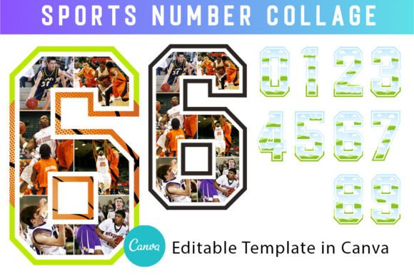 Creative Ways to Use the Sports Number Canva Photo Collage 0-9
