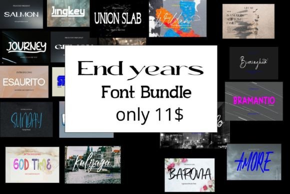 End Years Font Bundle: 26 Fonts for Every Project
