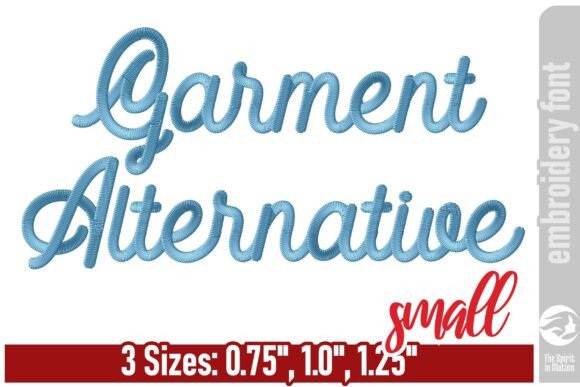 Garment Alternative Embroidery Font - S: Vintage Industrial Charm