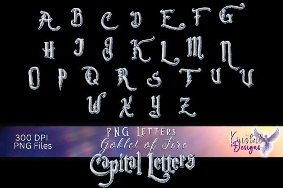 Goblet of Fire - PNG Font: Dark Elegance for Bold Designs