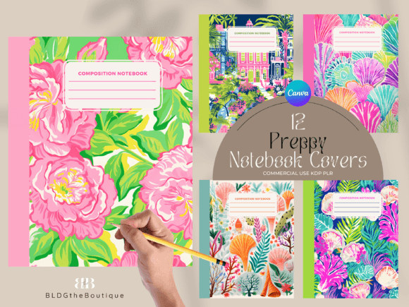 Preppy KDP Composition Notebook Covers: A Design Asset Deep Dive