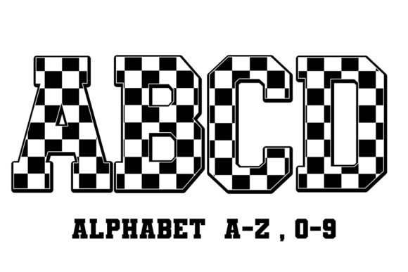 Race Checkered Alphabet Font Sublimation for High-Energy Projects