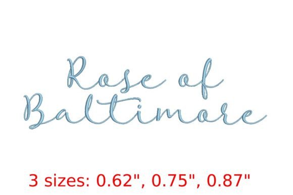 Rose of Baltimore Embroidery Font: Vintage Charm for Modern Projects