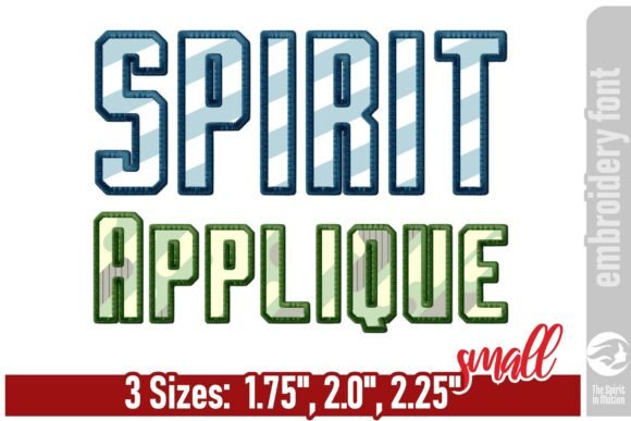 Spirit Applique Embroidery Font - Small: Bold Style for Every Project